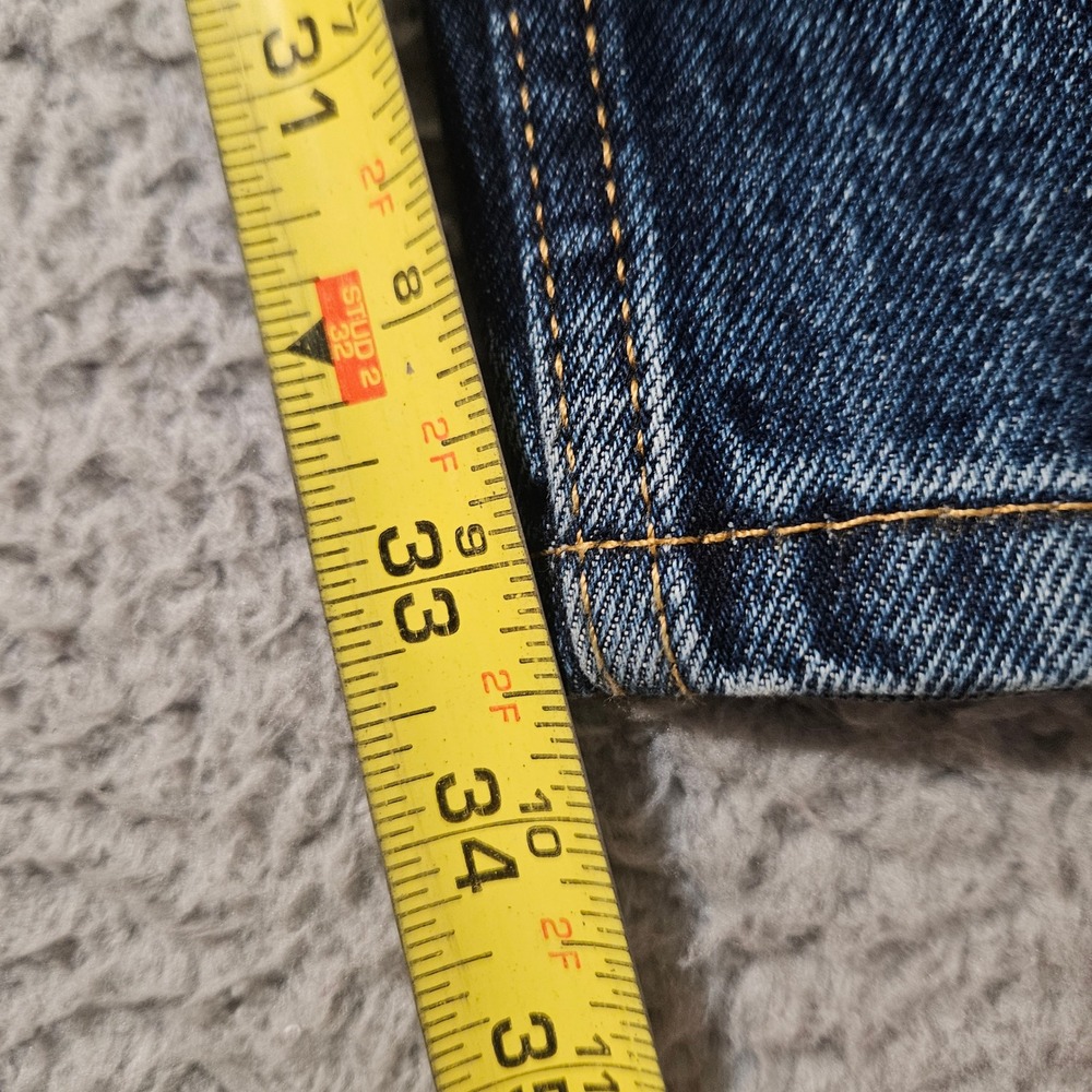 Levi's 505 Regular Blue Jeans 100% Cotton Size 38x34 Dark Wash New NWT - Picture 7 of 8